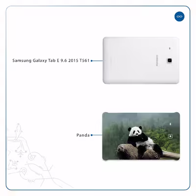 برچسب پوششی ماهوت مدل Panda مناسب برای تبلت سامسونگ Galaxy Tab E 9.6 2015 T561