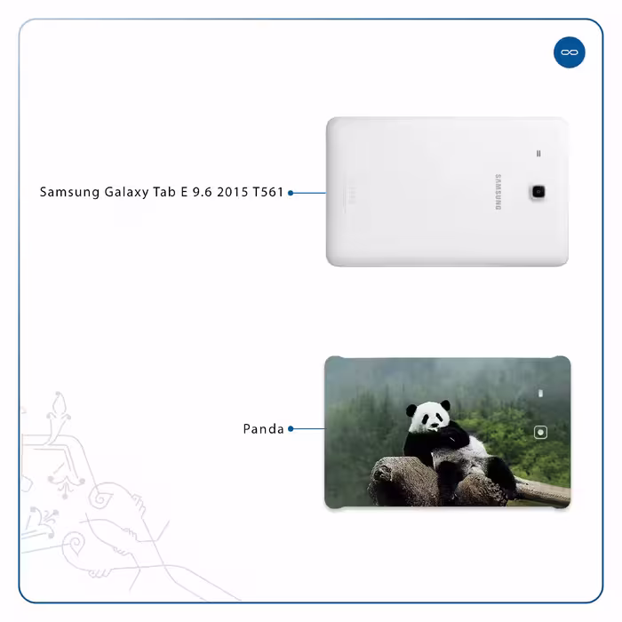 برچسب پوششی ماهوت مدل Panda مناسب برای تبلت سامسونگ Galaxy Tab E 9.6 2015 T561