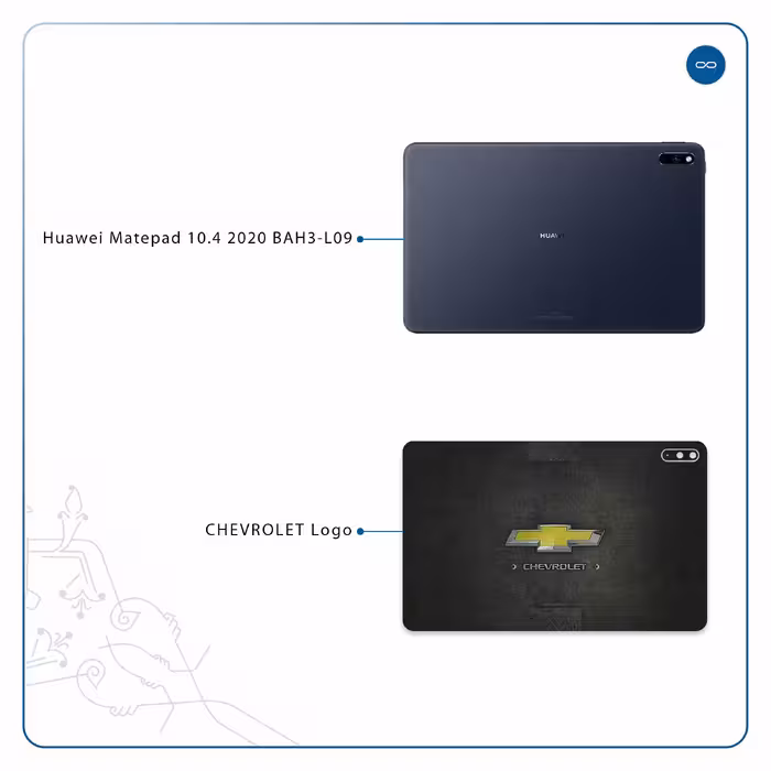 برچسب پوششی ماهوت مدل CHEVROLET-Logo مناسب برای تبلت هوآوی Matepad 10.4 2020 BAH3-L09