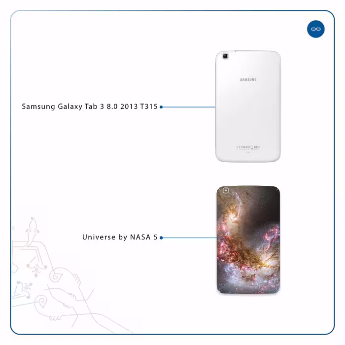 برچسب پوششی ماهوت مدل Universe-by-NASA-5 مناسب برای تبلت سامسونگ Galaxy Tab 3 8.0 2013 T315