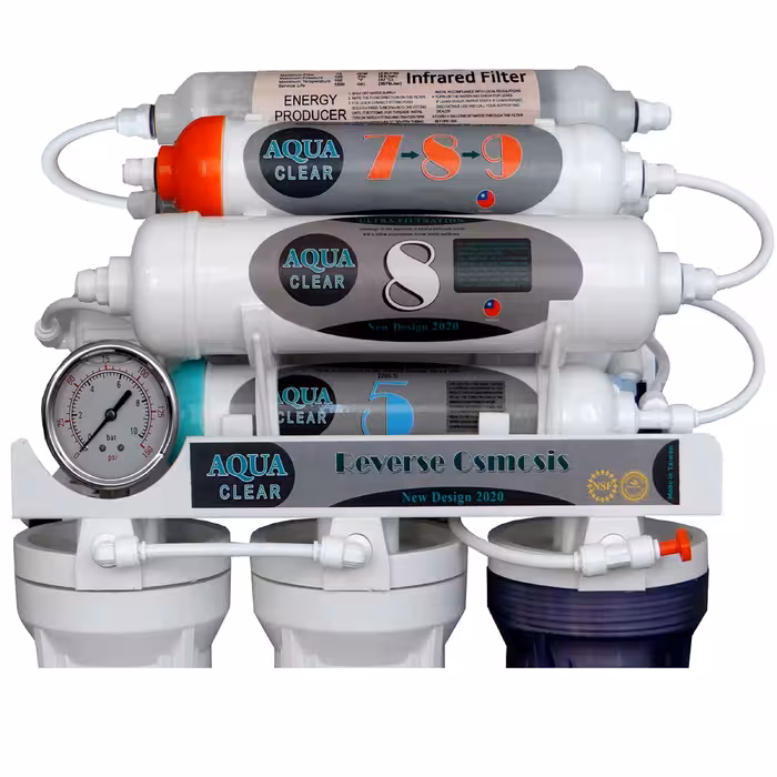 دستگاه تصفیه کننده آب آکوآ کلیر مدل NEW DESIGN2020 - ASF10 به همراه فیلتر مدل 01 مجموعه 3 عددی و کیت نشتی گیر