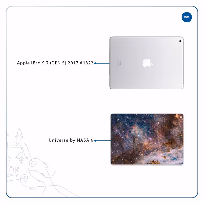 برچسب پوششی ماهوت مدل Universe-by-NASA-6 مناسب برای تبلت اپل iPad 9.7 (GEN 5) 2017 A1822