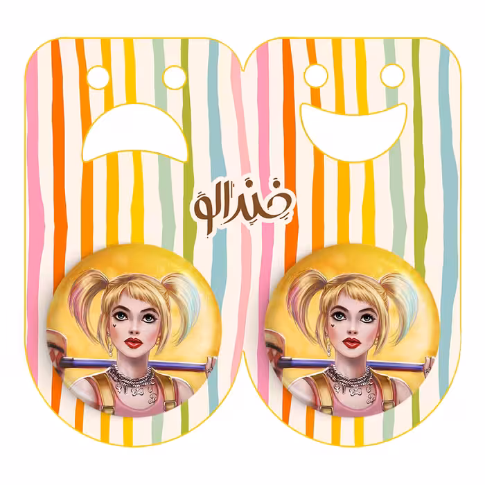 پیکسل خندالو مدل هارلی کویین کد 3876 به همراه مگنت