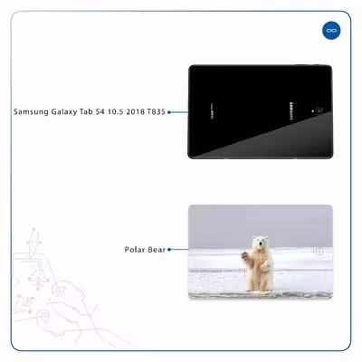 برچسب پوششی ماهوت مدل Polar bear مناسب برای تبلت سامسونگ Galaxy Tab S4 10.5 2018 T835