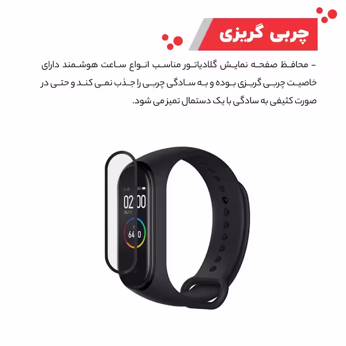 محافظ صفحه نمایش گلادیاتور مدل GWP3000 مناسب برای ساعت هوشمند شیائومی Mi Band 4 بسته سه عددی