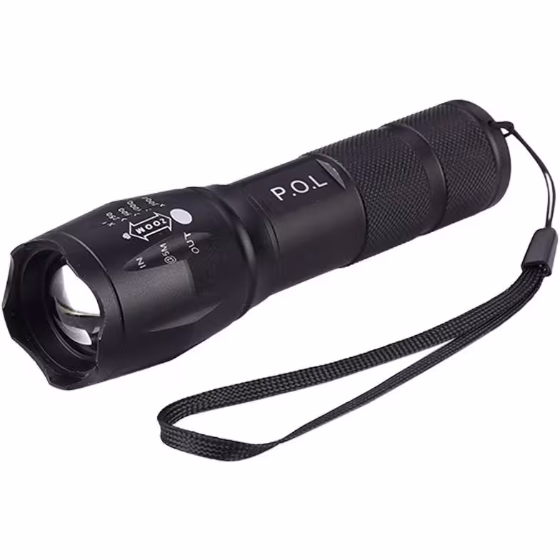 چراغ‌قوه دوکاره مدل Light K04-2 — لایت سفید   UV، زوم‌دار، شارژی