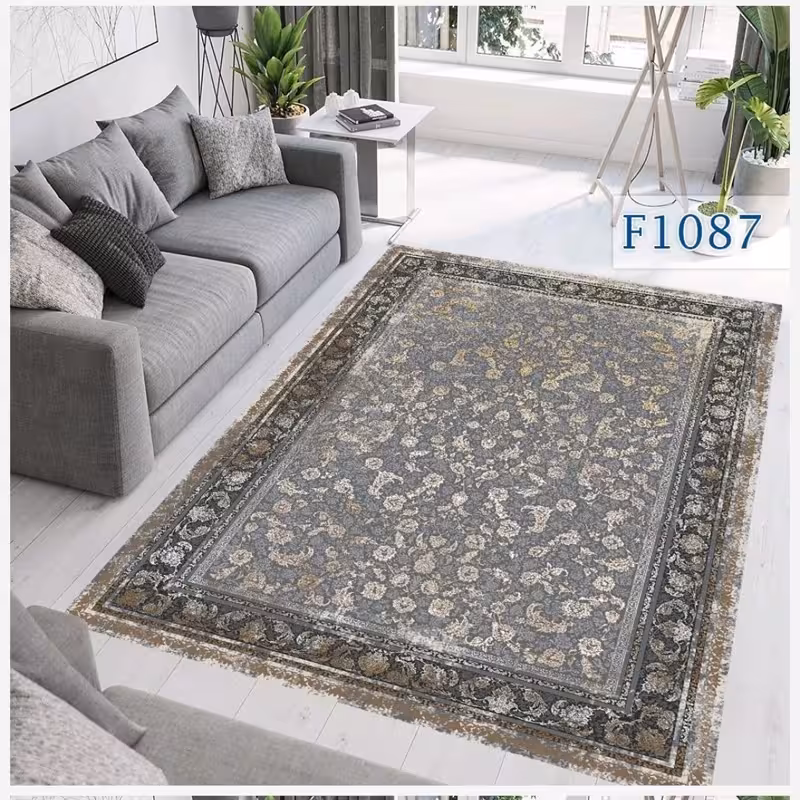 فرشینه مدرن  مخمل ترک طرح فرش و تنوع رنگ(ارسال رایگان)