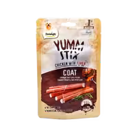 اسنک سگ طعم مرغ و جگر مدل Yumm stix برند Dentalight دنتالایت 50 گرمی