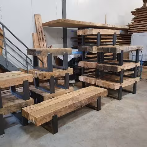 میز تلویزیون تراورس چوب و فلز (روستیک) کد8569