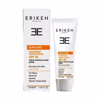 کرم ضدآفتاب مخصوص پوست خشک و نرمال اریکه رنگی( بژ طبیعی) spf 50حجم 50 میل