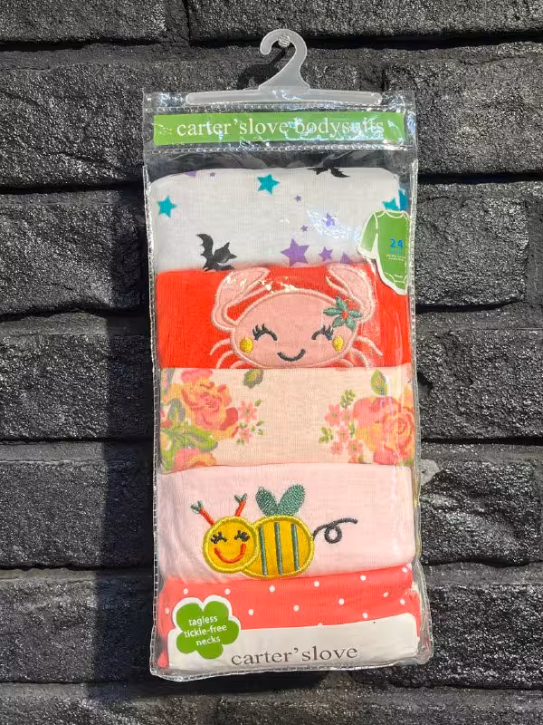 بادی نوزادی کارترز  5 عددی  سایز 24 ماه carters