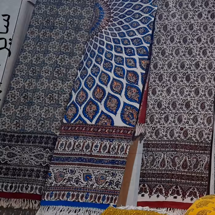 سفره ورومیزی قلمکاری صادراتی  سایز 2متری در 135