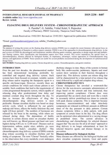 خرید و دانلود نسخه کامل کتاب Floating Drug Delivery System - Chronotherapeutic Approach