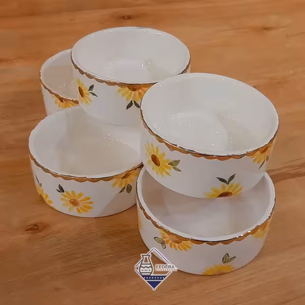 کاسه کوچک طلا طرح گل یک
