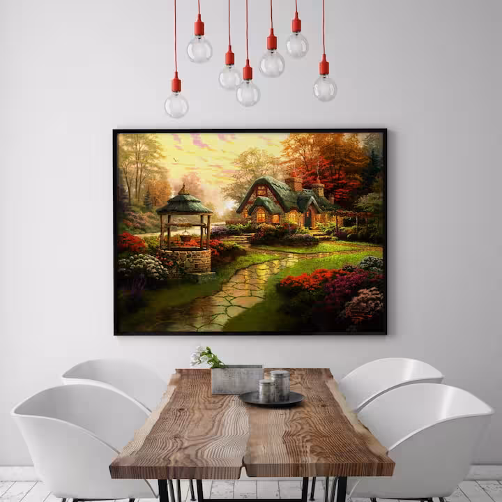 تابلو مخمل نقاشی منظره کد P77