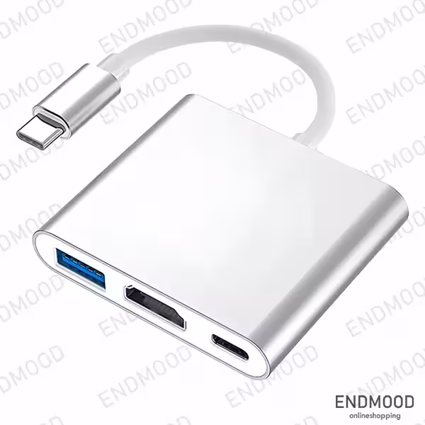 تبدیل Type-C به HDMI و Type-C و USB 3.0 کی نت مدل K-COUC30HU