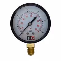 گیج فشار 10 بار خشک ایستاده 10 سانت اف جی (FG)