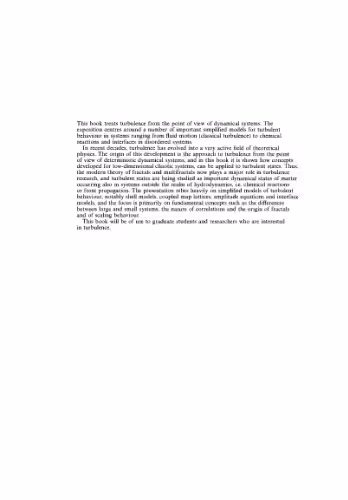 خرید و دانلود نسخه کامل کتاب Dynamical Systems Approach to Turbulence (Cambridge Nonlinear Science Series)