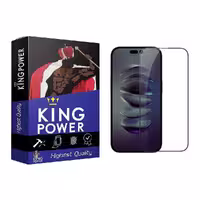 گلس موبایل iPhone 14 ProMax مدل FUL-RTEM  برند کینگ پاور  بسته بندی 2 عددی