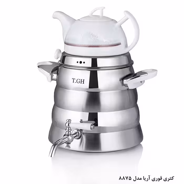 کتری قوری قیطاسی 5.5 لیتری مدل 8875 کف چدن