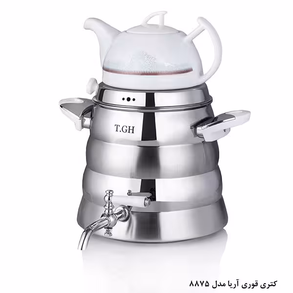 کتری قوری قیطاسی 5.5 لیتری مدل 8875 کف چدن