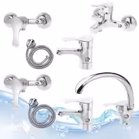 مخجموعه 8 تکه شیرآلات لاله کروم