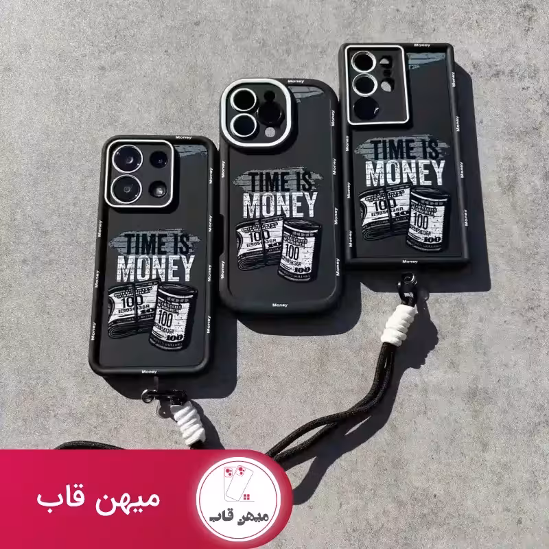 قاب شیاومی سولید یووی time is money همراه با آویز - کد (104068)