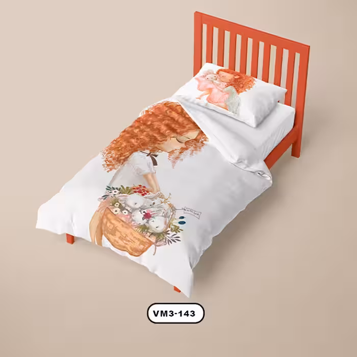 ست روتختی دخترانه دستیکور مدل فرفری