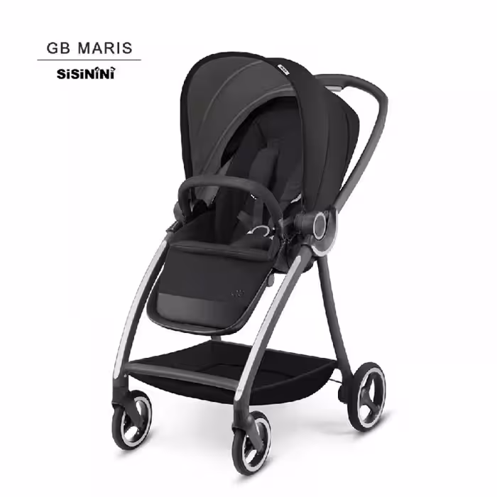 کالسکه کریرجی بی مدل ماریس پلاس رنگ مشکی با اداپتورنصب gb maris plus /black&black