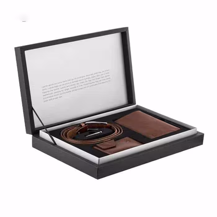 ست هدیه چرم مدل LS5 قهوه ای