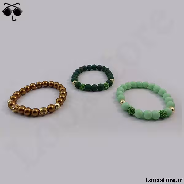 دستبندهای شیک مهره ای با نگین معمولی