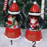 گوی موزیکال چراغ دار کریسمس کلاه دار فول