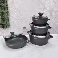 سرویس قابلمه هشت پارچه چدن گرانیت رودنبرگ