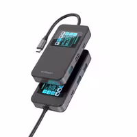هاب تایپ سی 6 پورت پورودو Porodo مدل PDTC630GY با نمایشگر دیجیتال