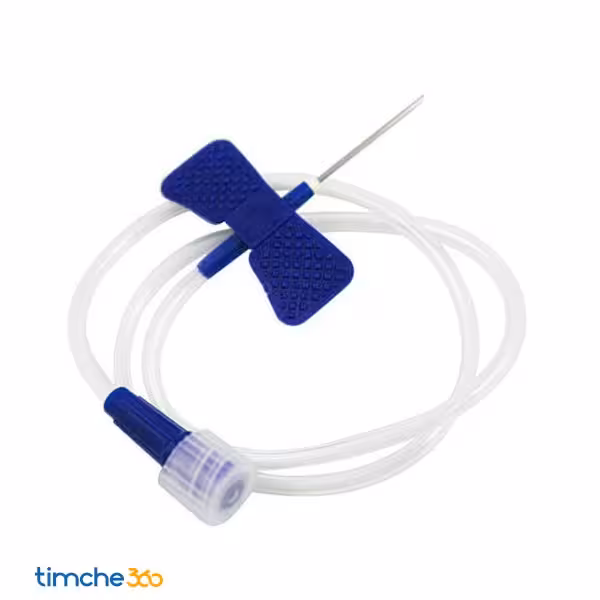 اسکالپ وین (سوزن پروانه ای) گیج 23 آبی بسته 100 عددی