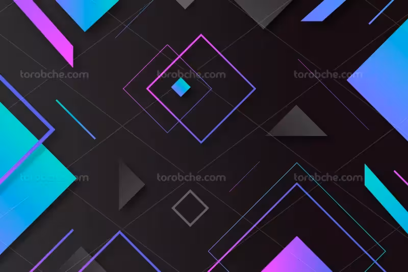 وکتور پس زمینه اشکال رنگی | گرافیک با طعم تربچه