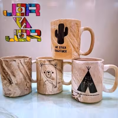 ماگ ماربل حیوانات جنگلی رنگ ثابت درجه یک با ضمانت