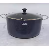 قابلمه گرانیتی سایز 34 با درب شیشه‌ای، مدل تیتان، برند لاوان LAVAN