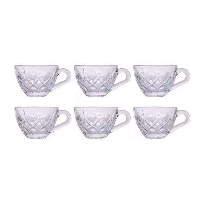 فنجان شیشه ای مدل آرتور بسته 6 عددی