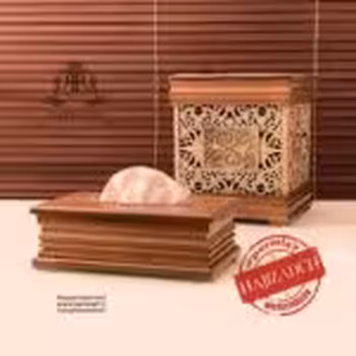 ARTEMIS ارتمیس سطل و دستمال چوبی فلزی مربع  A410