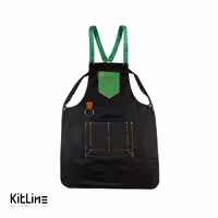 پیشبند ترگال مشکی خرج کار سبز مدل آرسین تک فرم