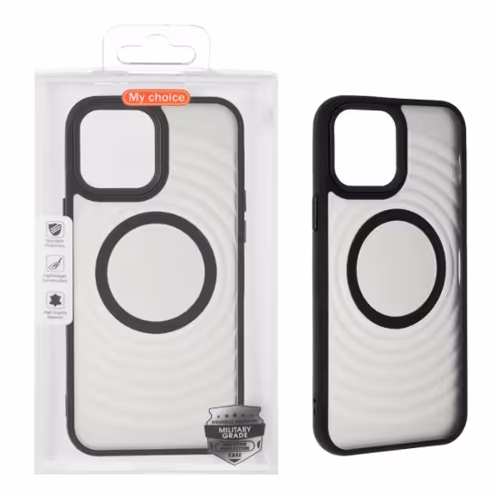 قاب گوشی موبایل مدل Wave مات لنز کربن مگ سیف دار