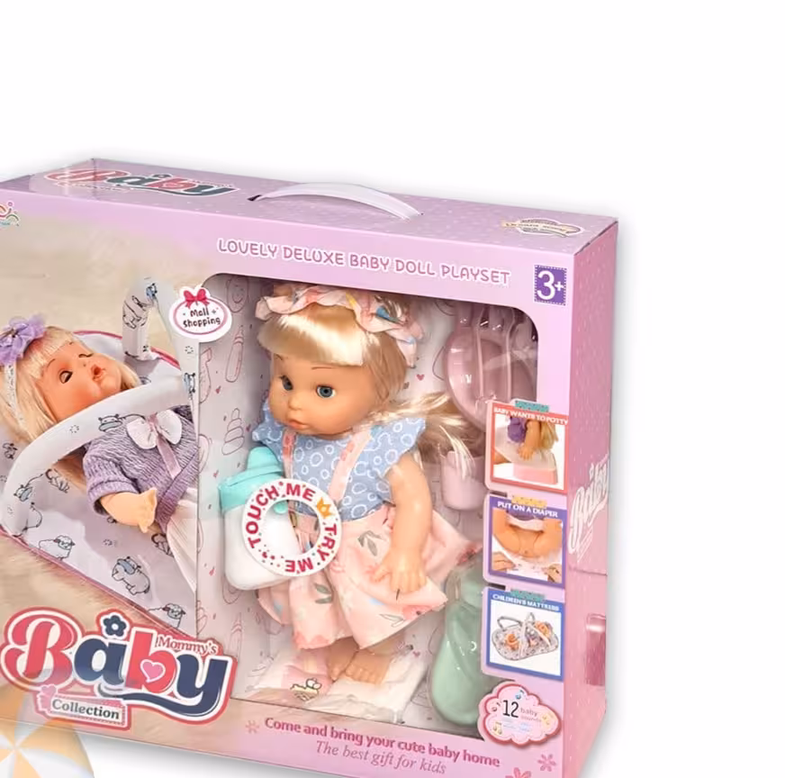 عروسک جیش کن با تاب گوشتی موزیکال