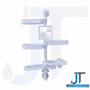 سرویس حمام پنج طبقه سفید اطلس