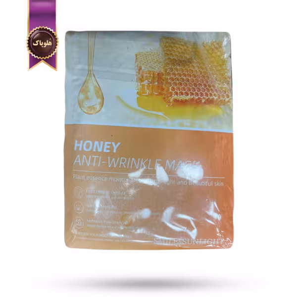 ماسک صورت ورقه‌ ای اسمایل اند سان‌ لایت smile & sunlight مدل عسل ضد چروک Honey Anti-Wrinkle پک 1 عددی (اورجینال)