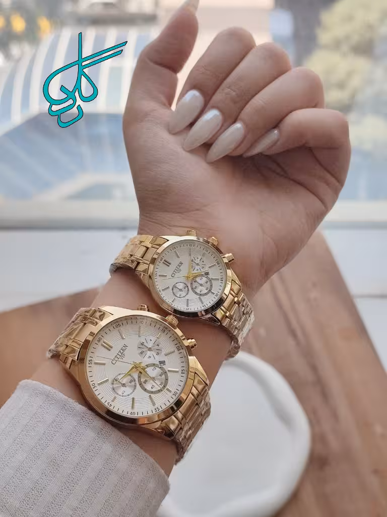 خرید ست ساعت زنانه و مردانه فلزی مارک سیتیزن طرح سه موتوره تقویم دار رنگ ثابت دارای قفل ضامن دار ضامن دار کیفیت عالی کد 2117219 - ردگل