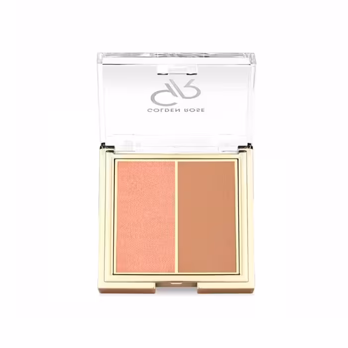 پالت رژ گونه دو رنگ کلدن رز مدل ICONIC DUO شماره 01