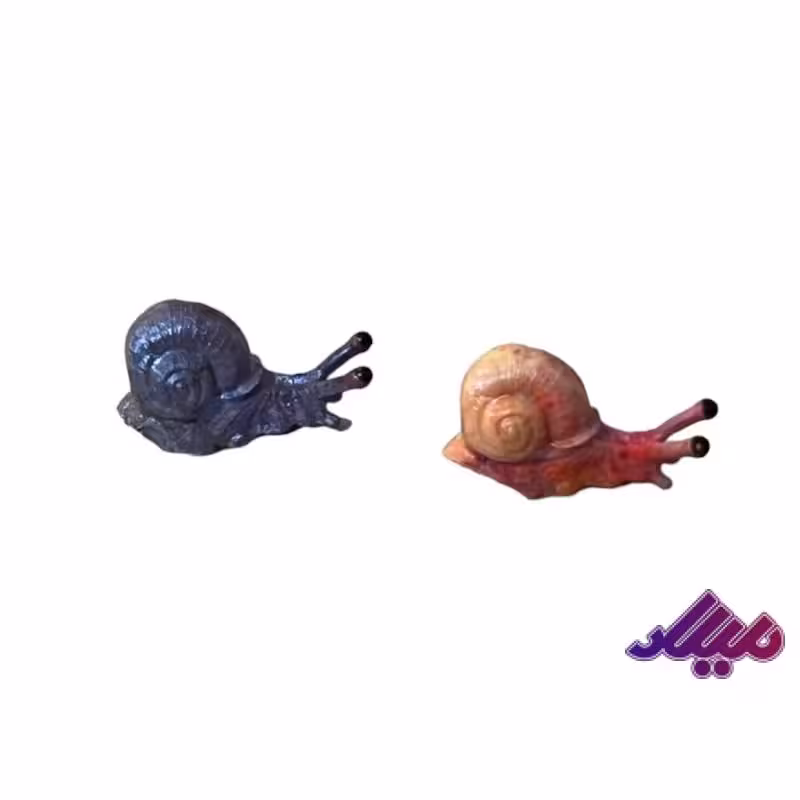 تزئینات حلزون 1.5 سانت دوتایی رنگ رندوم