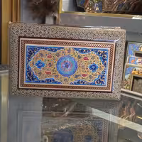 جا جواهری خاتم و نقاشی برجسته تذهیب 
