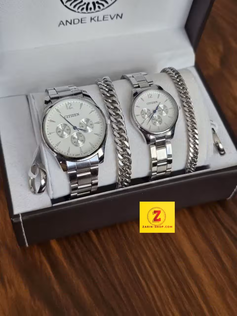 ست ساعت زنانه و مردانه سیتیزن و دستبند انگشتر